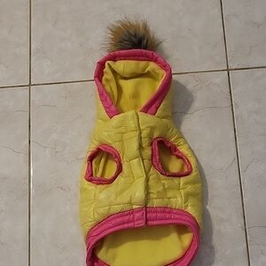 Top Paw Yellow and Pink Dog Coat